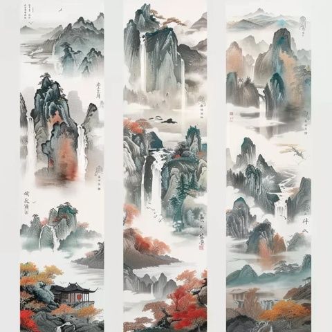 陜西寶雞:春日里的九龍山宛如一幅油彩畫