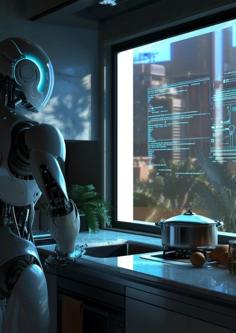 2050年有個(gè)全息AI廚師在你家廚房等你回家！