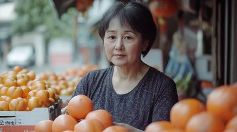 一位五十多歲山東棗莊的劉嫂，無知識，無技術，到山東煙臺打工摘蘋果