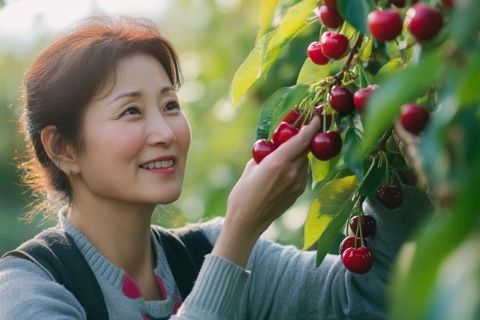一位五十多歲山東棗莊的劉嫂，無知識，無技術，到山東煙臺打工摘蘋果