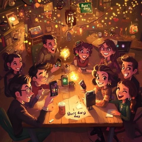 即將來臨的新一年的夜晚聚會
