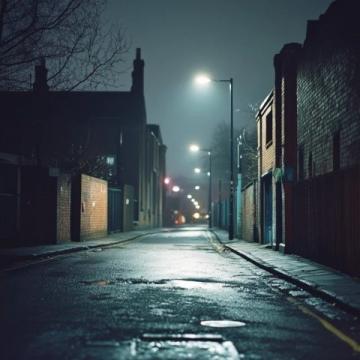 夜晚的街頭,曾經(jīng)的車水馬龍已不復(fù)存在,只剩下孤零零的路燈和寂靜的建筑