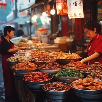 廣州街頭美食盛宴夜市