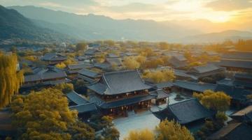 四川南充市閬中古城一天晴天，溫度達37度