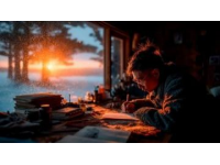 暖光下的美味相遇:溫馨的小屋,美食和幸福的瞬間