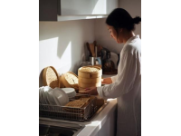 今天在徒弟張潔的明婷小館（太古里店）教他們做傳統的粉蒸肉、蔥末肝片