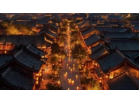 天津古文化街夜景：再現(xiàn)千里江山圖之美