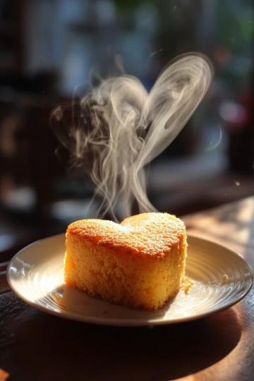 玫瑰香氣點(diǎn)綴的軟糯松糕與香濃肉松