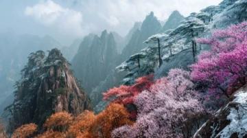 貴定金海雪山花開如畫。