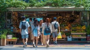 沙市出伏日氣溫仍達38℃,江津路大潤發(fā)超市人氣不再繁華