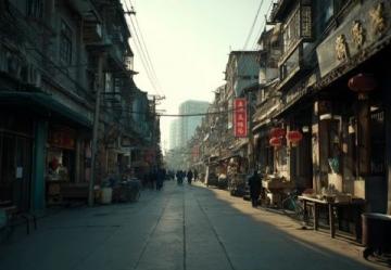路過漢正街，在武漢的鬧市區還有這樣有年代感的老房子，鋁合金，防盜窗，花床單