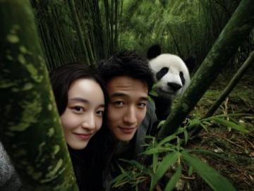 當尚雯婕與姐妹們饒有趣味地展開關于大熊貓的討論時，只有何潔沒有搭話