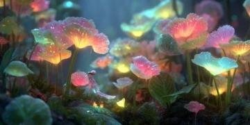 收到女兒贈送的靈芝，漫步小區欣賞花景，感嘆生命與情感的真諦