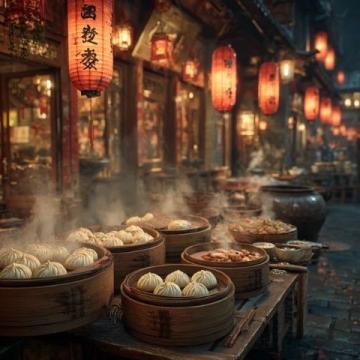 慈溪上林湖畔美食街探索之旅
