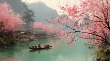 桃花湖度假水域風(fēng)光,風(fēng)格文案任你挑選
