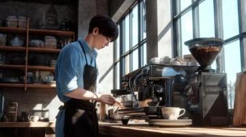 外賣小哥取單時目睹女店員在制作奶茶時哭泣