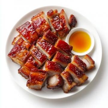 脆皮五花肉是一道特色鮮明的美食，因其獨特的口感與風味而廣受大眾喜愛