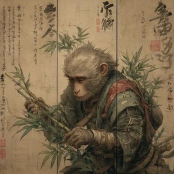 秦嶺金絲猴貪吃模樣惹人愛
