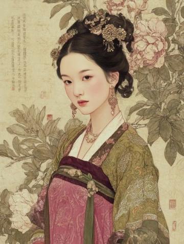 劉曉君牡丹畫作賞析:國香、紫云圖與荷塘韻色