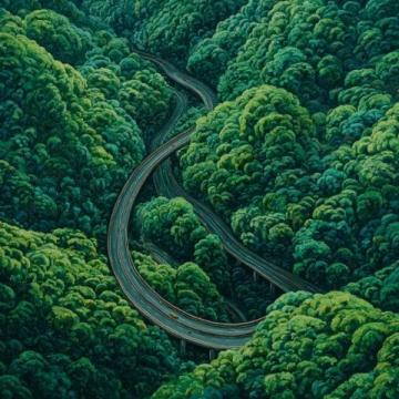 夏日午后的幻覺:張解放眼中的扭曲柏油路