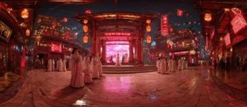 天津古文化街夜景：再現千里江山圖之美