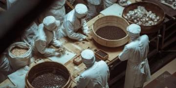 清晨官橋豆干作坊里的忙碌與傳統制作工藝