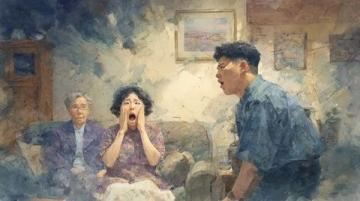 回家探望父母巧遇鄰居奶奶來訪