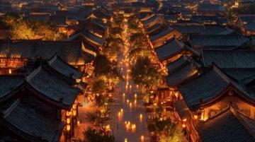 襄陽夜色下的古城秘韻