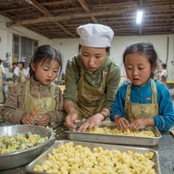巴州區興文小學校園農場種蔬菜，校門口擺攤搞義賣