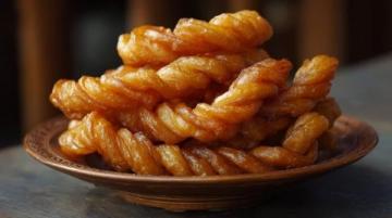 簡單不揉面的開口笑零食，香酥可口自己做更衛生