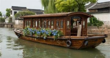 今天，我從杭州西湖旅游，專門乘車到河坊街素滿香素食自助餐店就餐