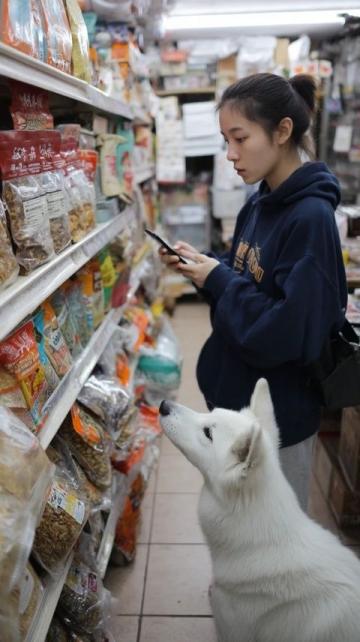 上海五一假期消費者熱衷于買貓糧等寵物用品。