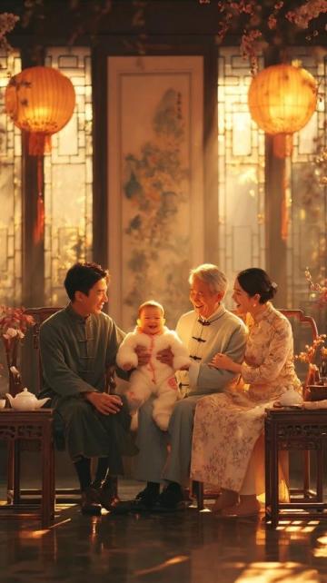 陸毅攜家人回哈爾濱老家探親