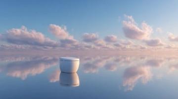 天空與水中的美麗相遇