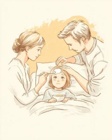 丈夫下午班返家時,照顧小孩