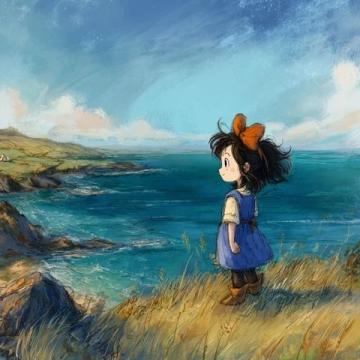 我終于在一小時前看完了整部去有風的地方