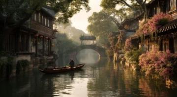武漢江夏金口老碼頭的魅力風光