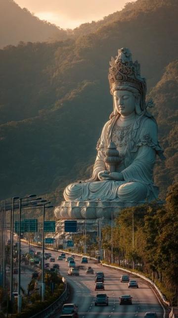 太原蒙山大佛景區探秘:云霧中的千年古佛遺址之旅