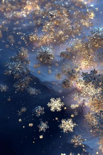 大理,雪花中的日光。