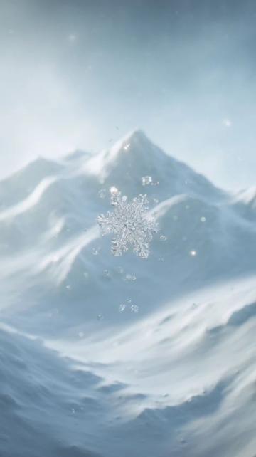 大理,雪花中的日光。