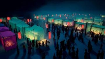 夜幕下的棗莊東湖夜市美景與美食共賞