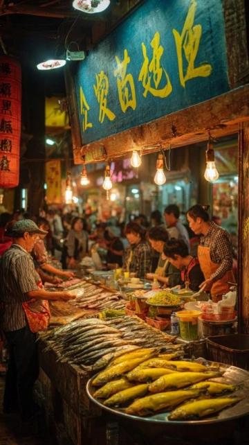 夜幕下的棗莊東湖夜市美景與美食共賞