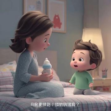 丈夫下午班返家時,照顧小孩