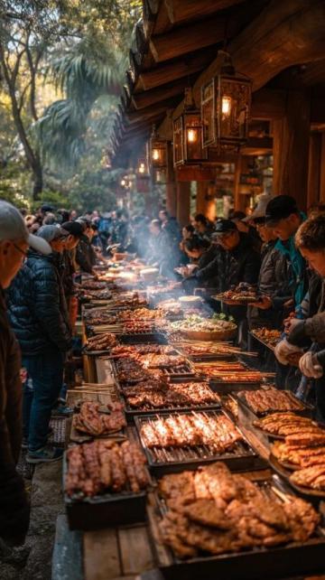 撫州文昌里“春日野菜節(jié)”熱鬧非凡，特色美食吸引市民排隊試吃