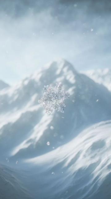 大理，雪花中的日光。