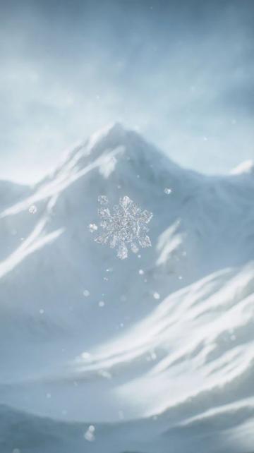 大理，雪花中的日光。