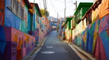 韓國自由行，來釜山一定不能錯過的涂鴉村——甘川洞文化藝術村！