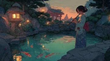 鄰居每天清晨來我家門前的小魚塘撈魚