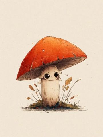 出來找菌子，走到這個地方突然跟我們家狗四目相對，然后它撒腿就跑