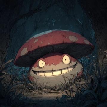 出來找菌子，走到這個地方突然跟我們家狗四目相對，然后它撒腿就跑